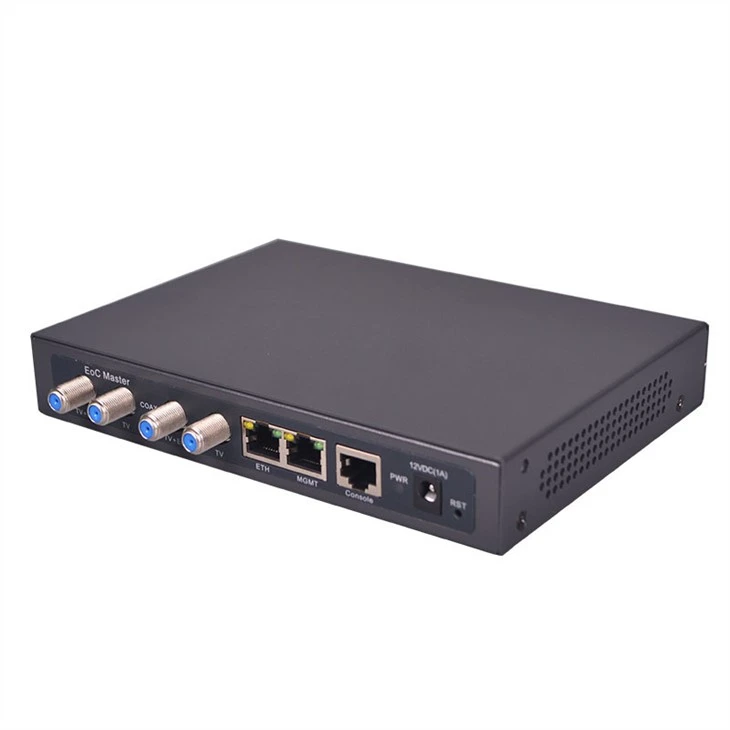 4 LAN prievadai Coax Eoc